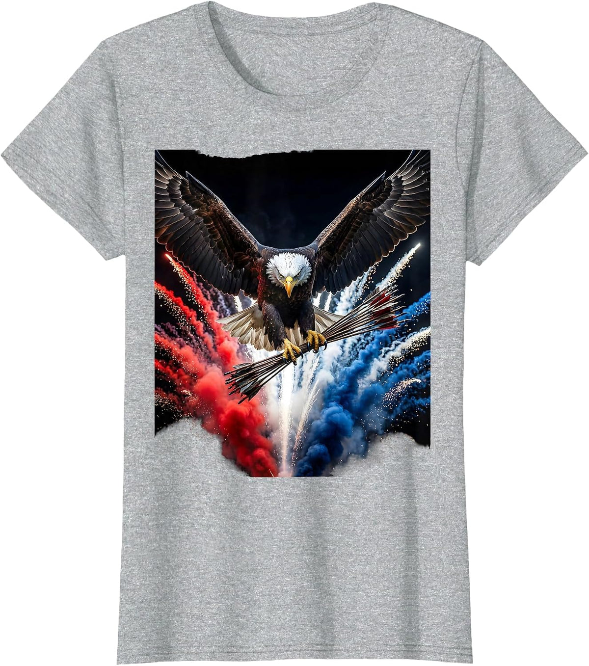 Women's Eagle Thirteen Arrows 250th Anniversary USA T-Shirt - Heather Grey