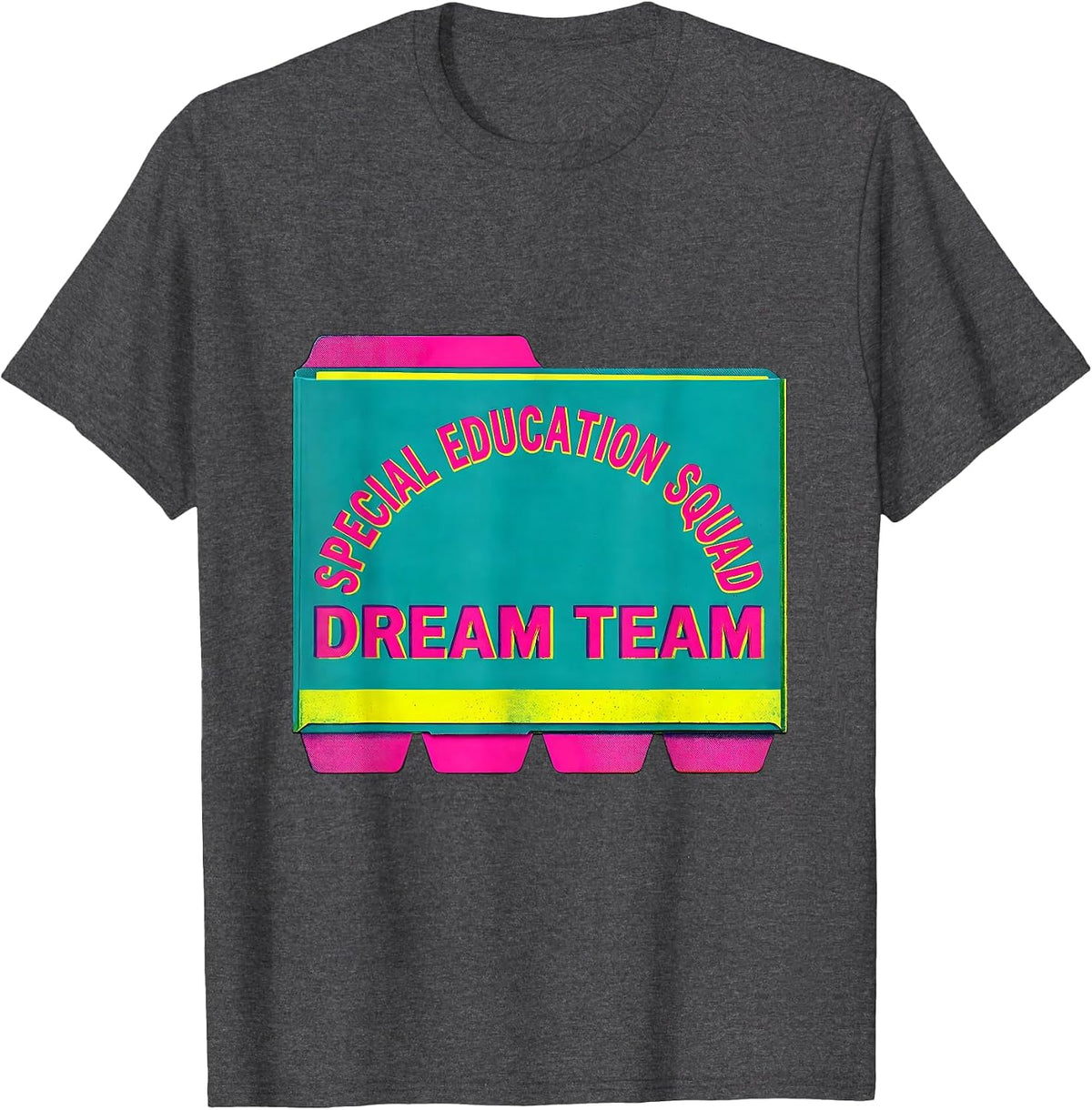 Men's Special Education Squad Dream Team Retro Teacher T-Shirt - Dark Heather Grey