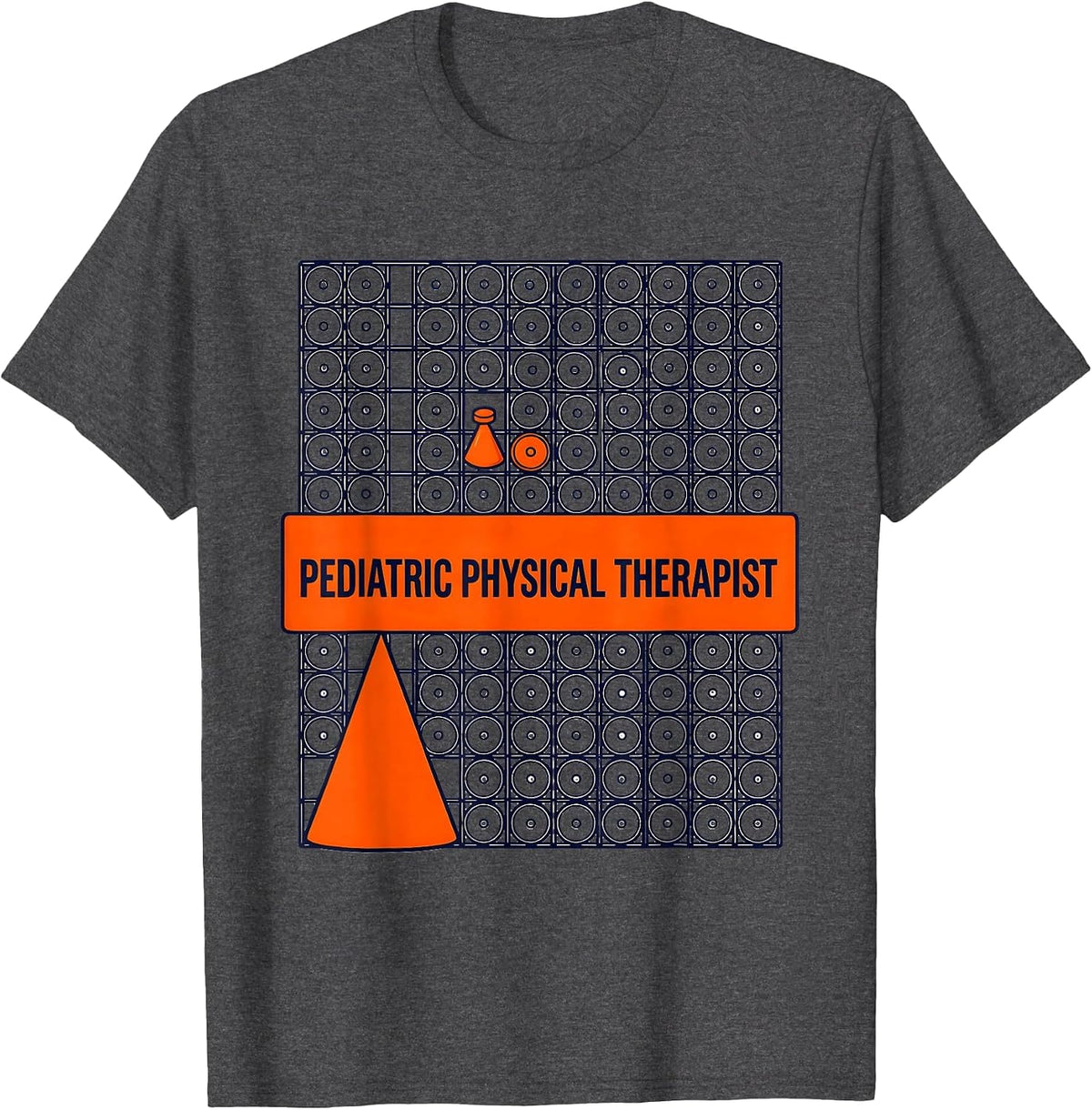 Men's Pediatric Physical Therapist Geometric OT PT Student T-Shirt - Dark Heather Grey