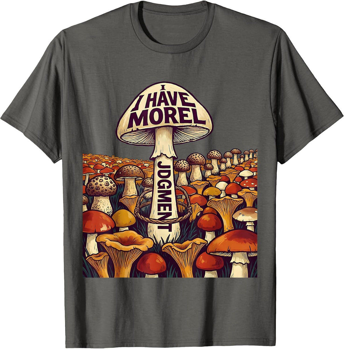 I Have Morel Judgment Funny Mushroom Foraging Humor T-Shirt - Asphalt Grey