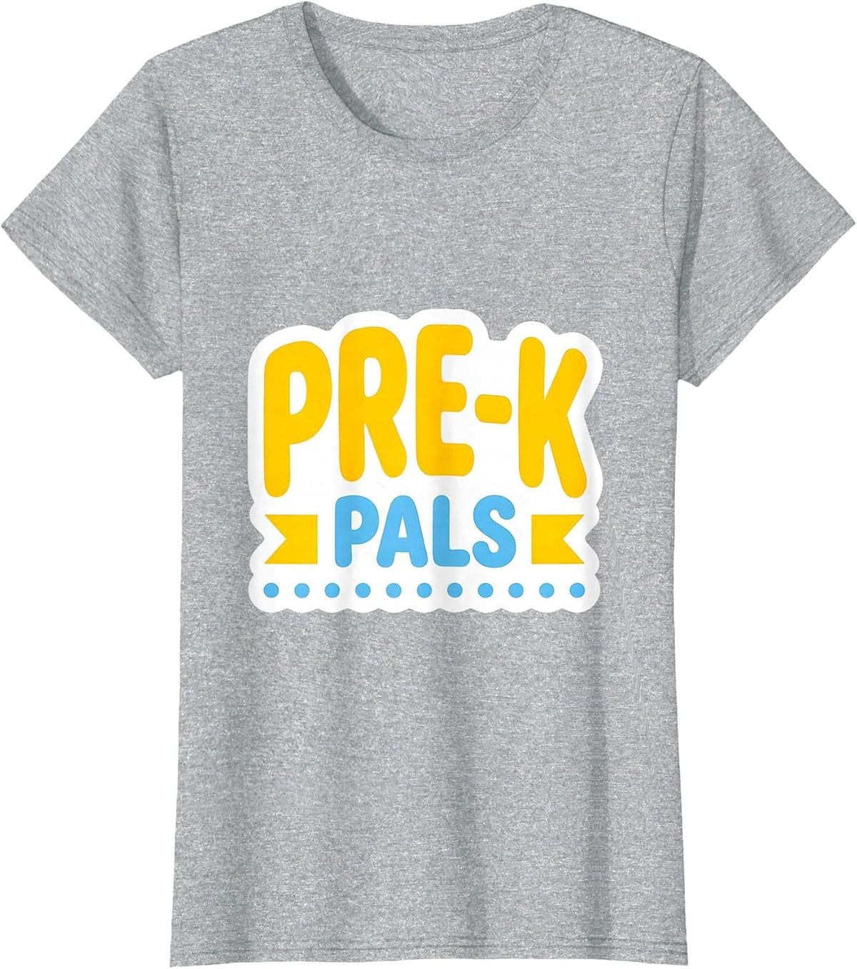 Women's Pre-K Pals Playful Back To School Teachers Students First T-Shirt - Heather Grey