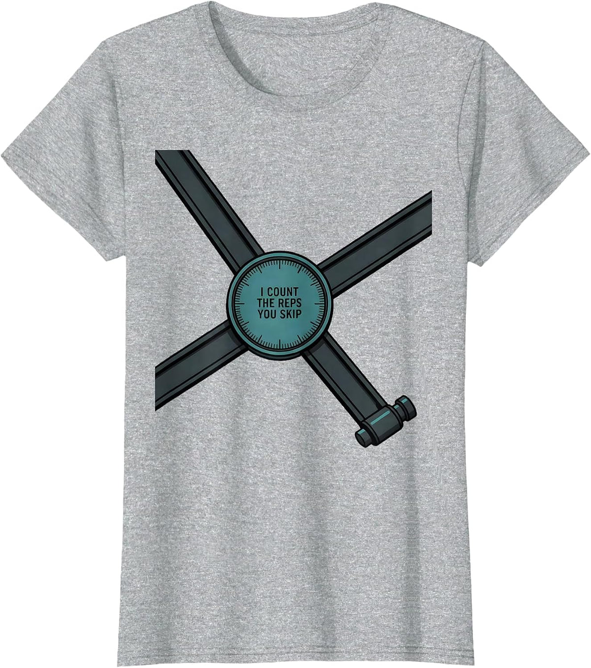 Women's I Count The Reps You Skip Funny Physical Therapist PT Humor T-Shirt - Heather Grey