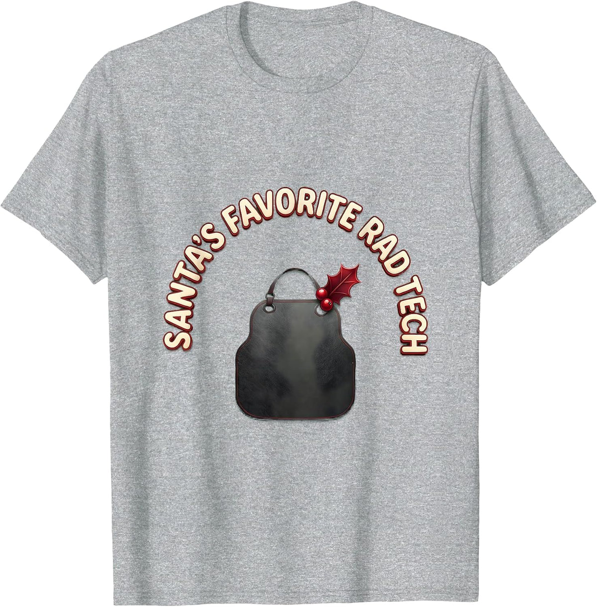 Men's Santa's Favorite Rad Tech Funny Radiology Tech Christmas T-Shirt - Heather Grey