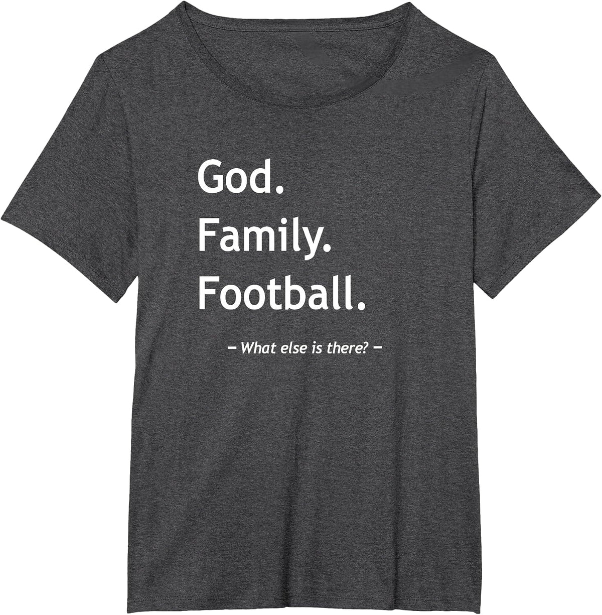 Christian Faith Jesus Christianity God Family Football T-Shirt - Dark Heather Grey