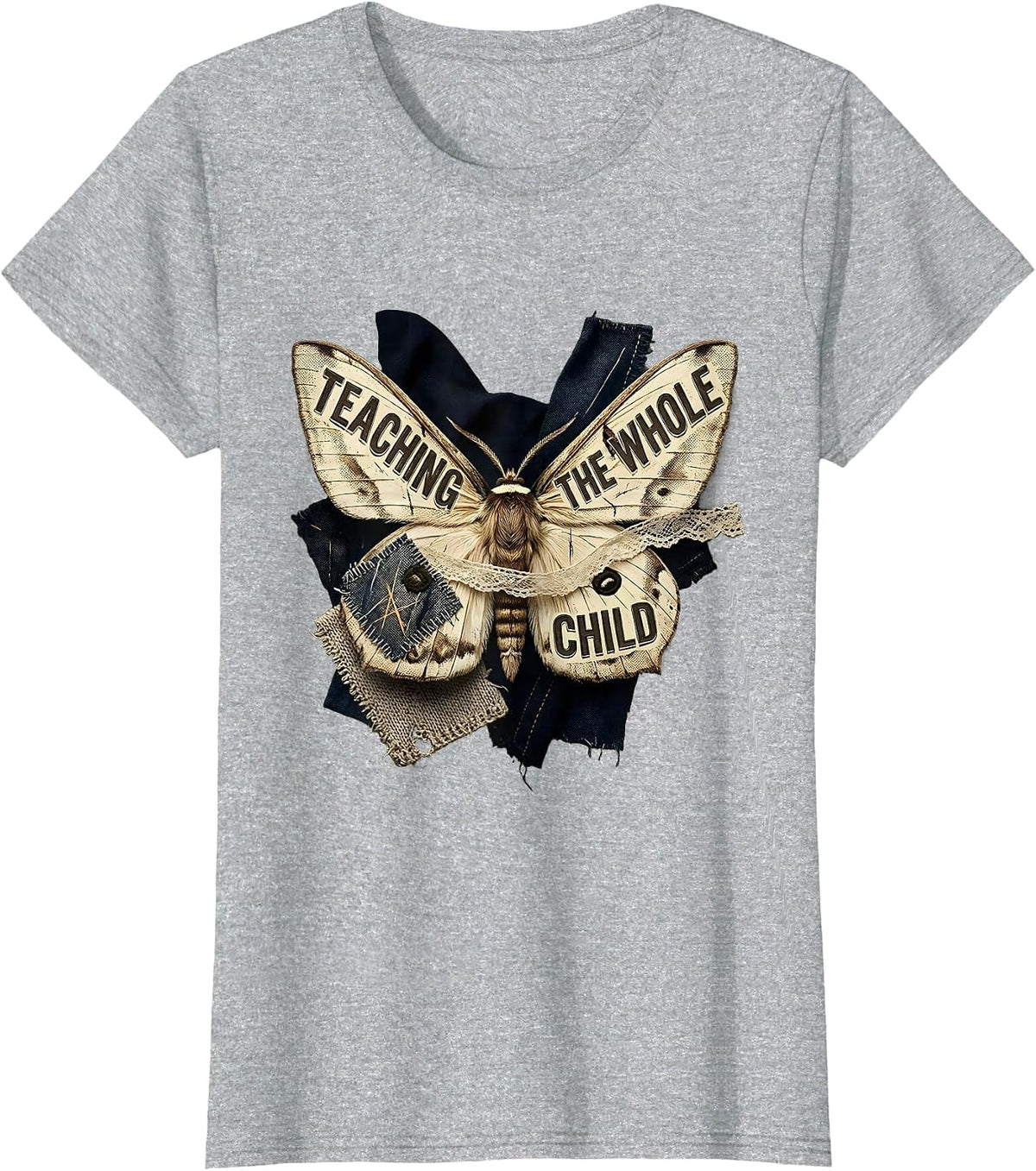 Women's Teaching the Whole Child Special Education Design T-Shirt - Heather Grey