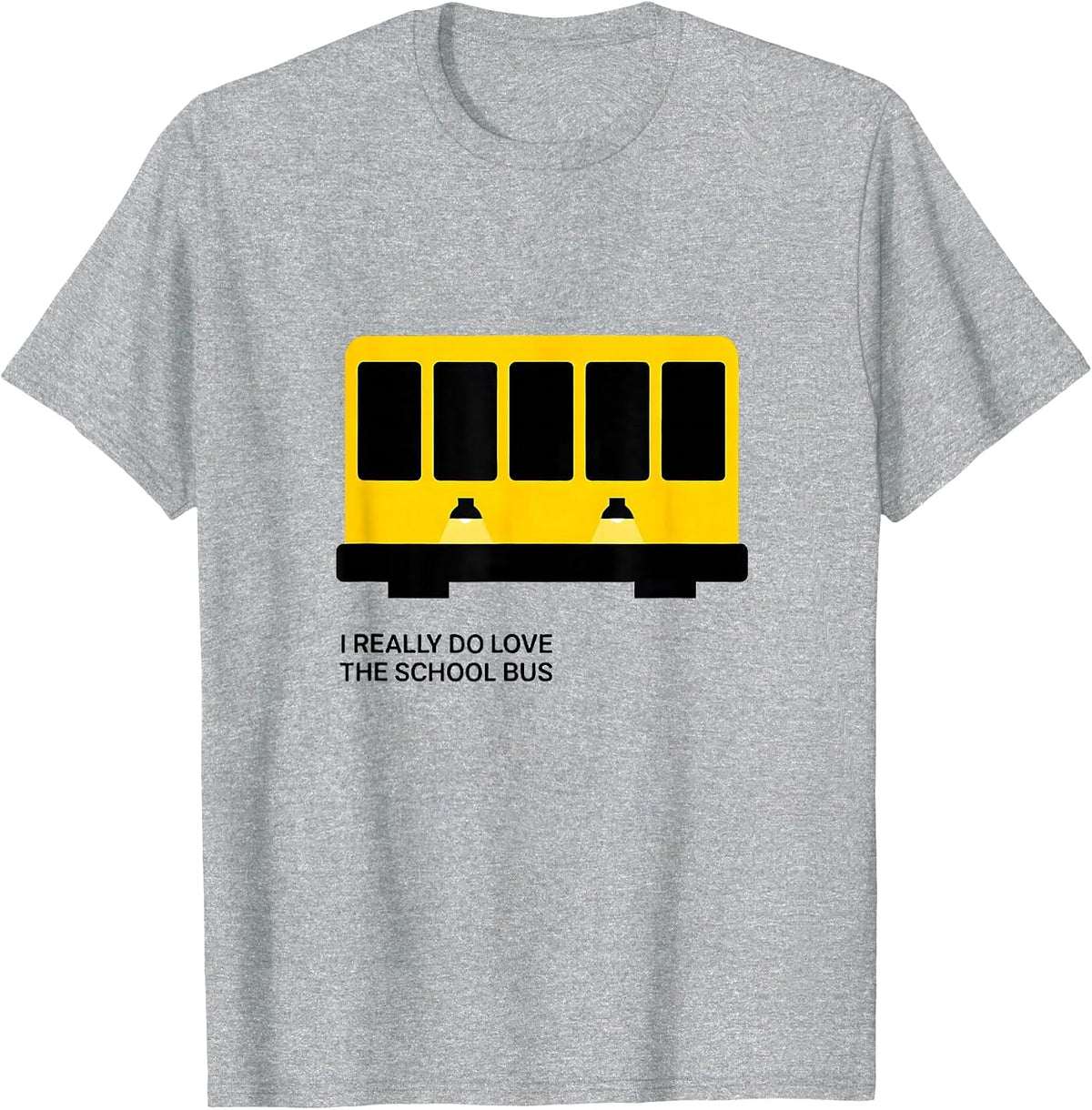 Men's I Really Do Love The School Bus Funny Halloween Costume Bus T-Shirt - Heather Grey