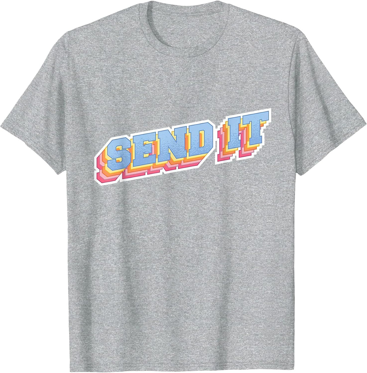 Send It - Extreme Sports Motocross BMX MTB Ski Snowboard T-Shirt - Heather Grey