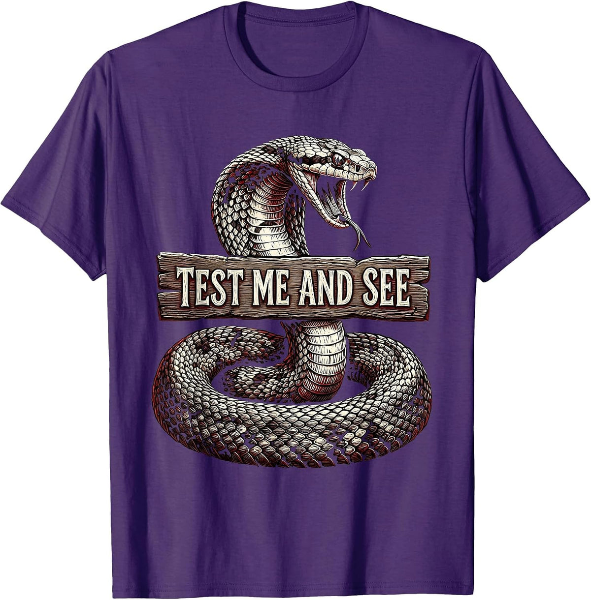 Test Me and See FAFO Bold Graphic Design T-Shirt - Purple