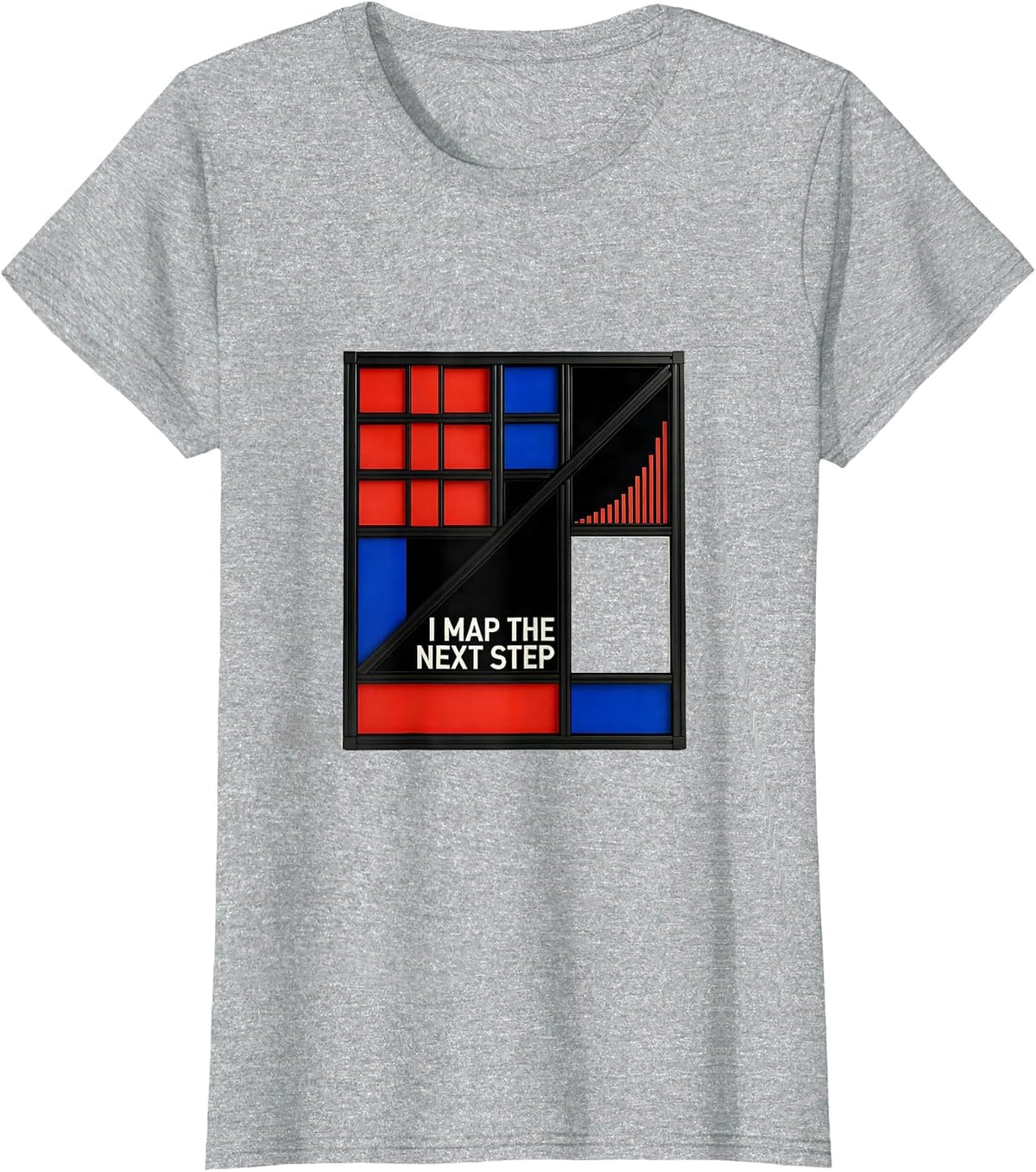 I Map The Next Step Bauhaus Modernist Special Education T-Shirt - Heather Grey