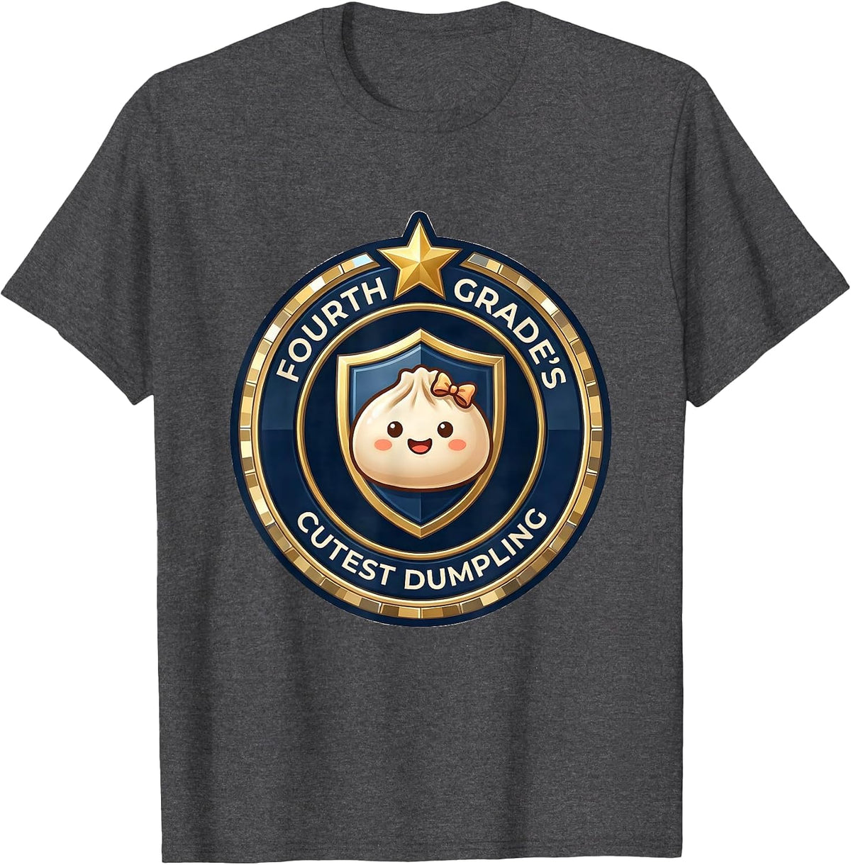 Men's Fourth Grade's Cutest Dumpling Cute Kawaii Back to School T-Shirt - Dark Heather Grey