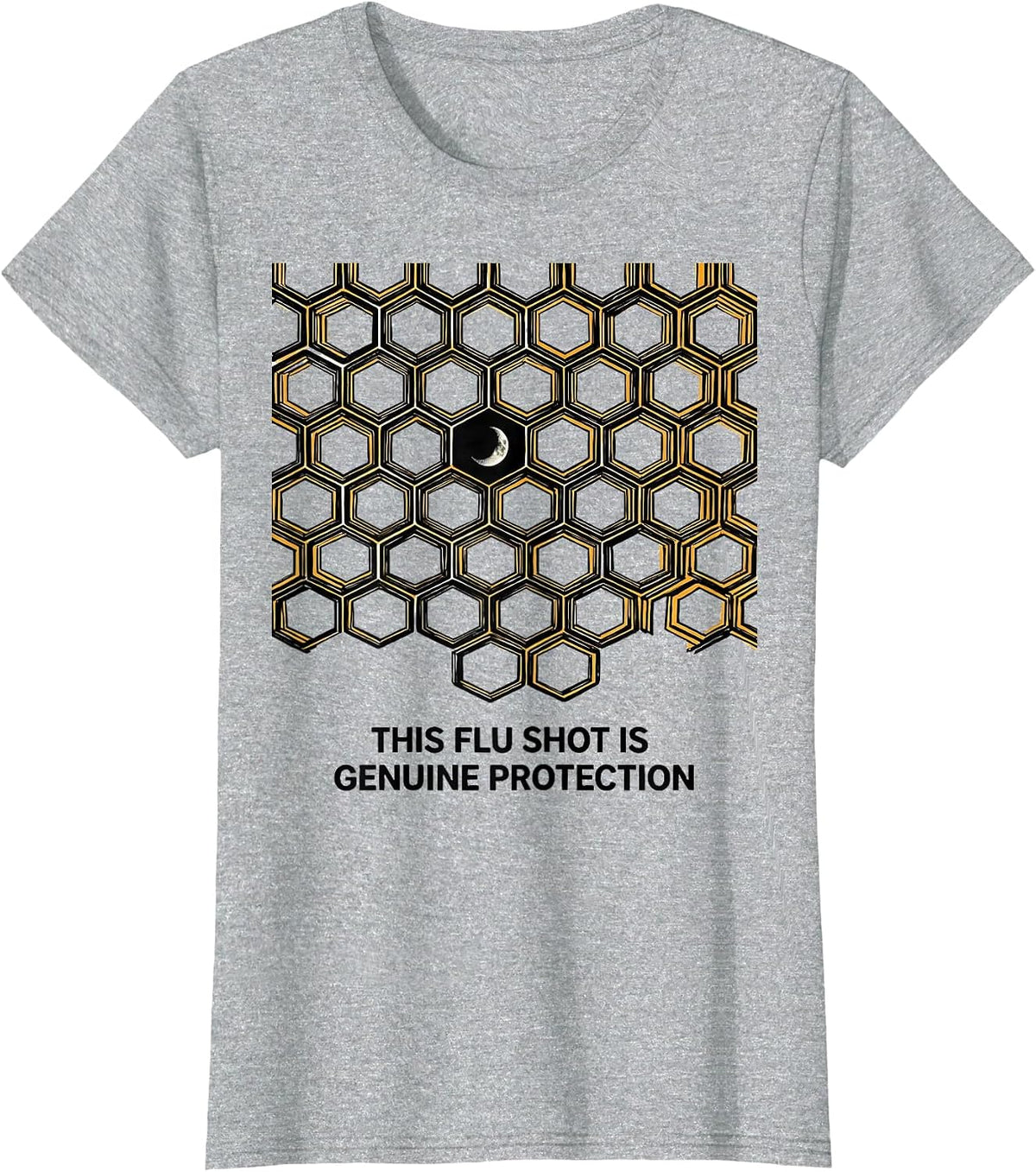 This Flu Shot Is Genuine Protection Funny Nurse Doctor T-Shirt - Heather Grey