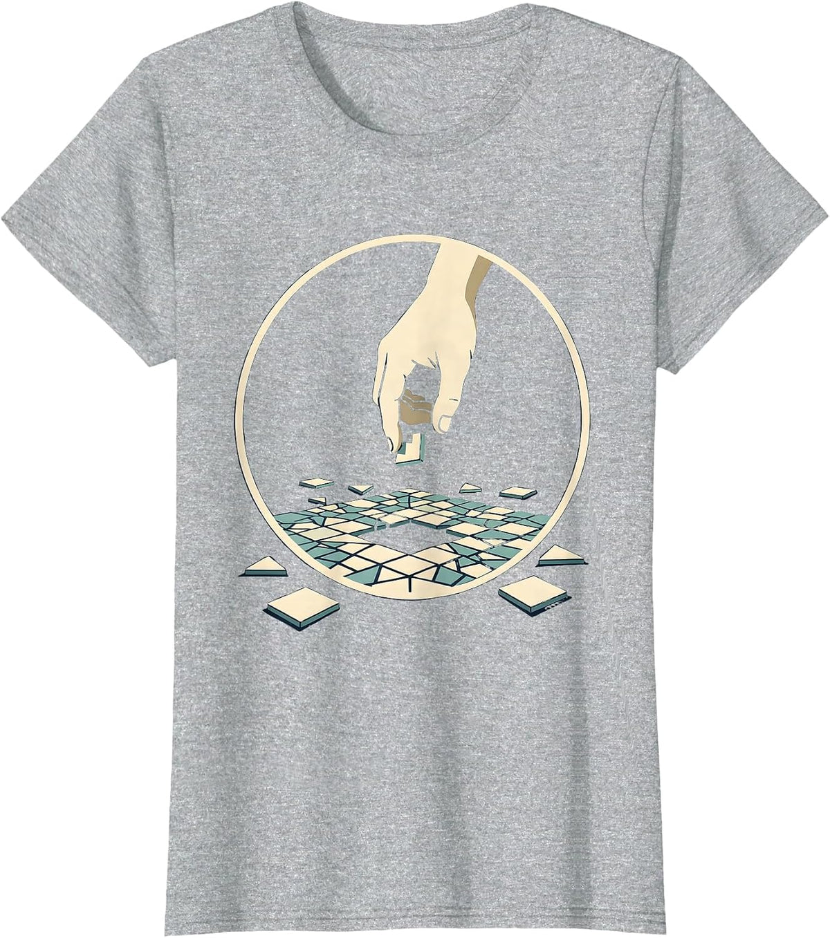 Suicide Prevention Awareness Mosaic Healing Art T-Shirt - Heather Grey