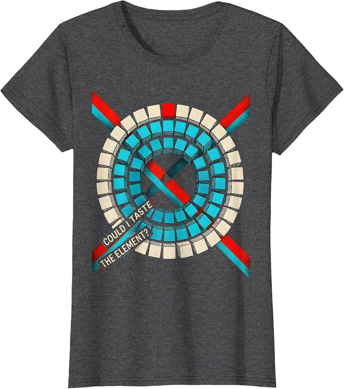 Women's Could I Taste The Element Funny Periodic Table Chemistry T-Shirt - Dark Heather Grey