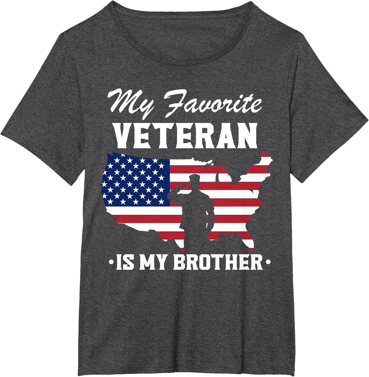 Veterans Day My Favorite Veteran is My Brother T-Shirt - Dark Heather Grey