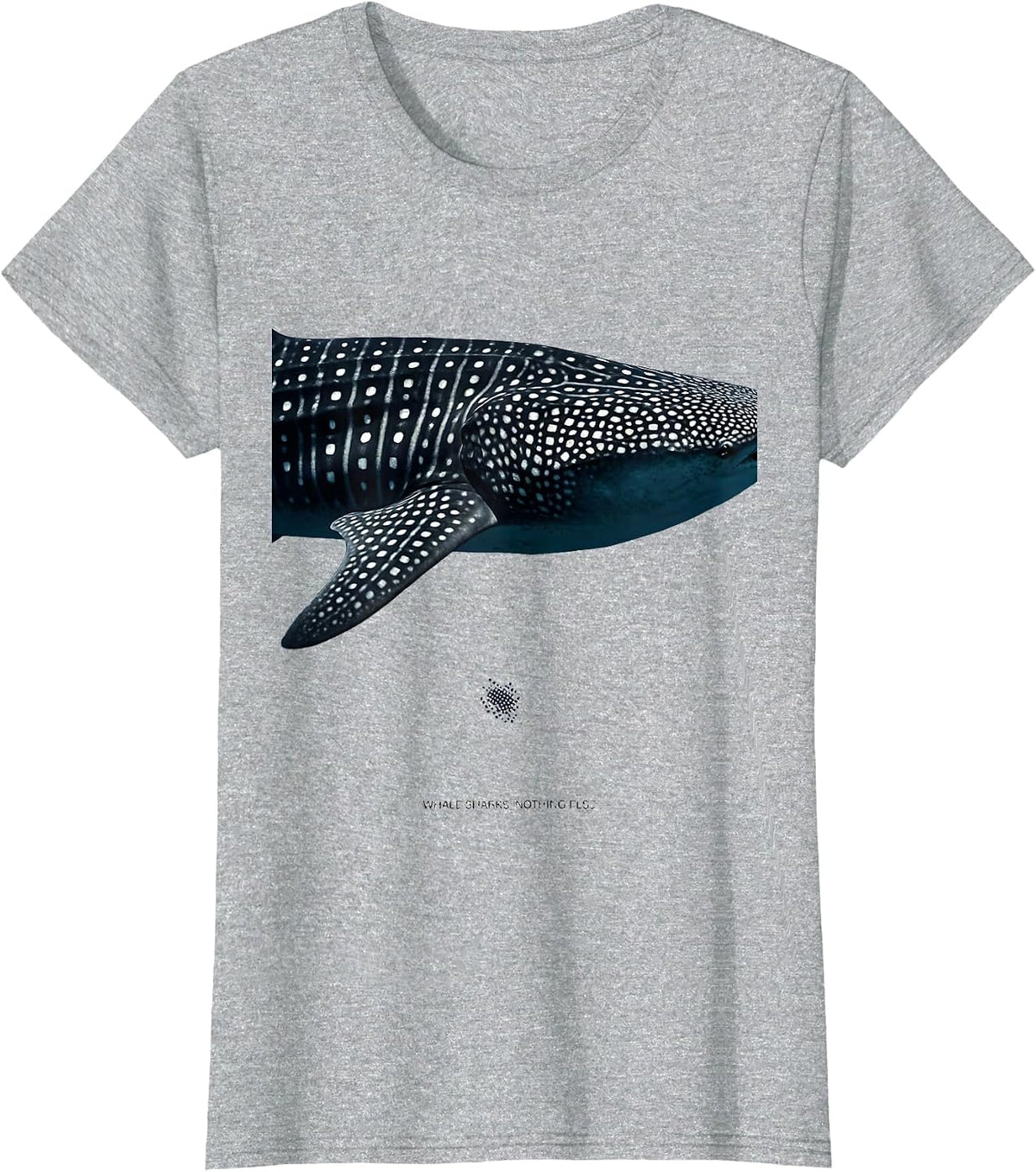 Women's Whale Sharks Nothing Else Animal Skin Pattern Marine T-Shirt - Heather Grey