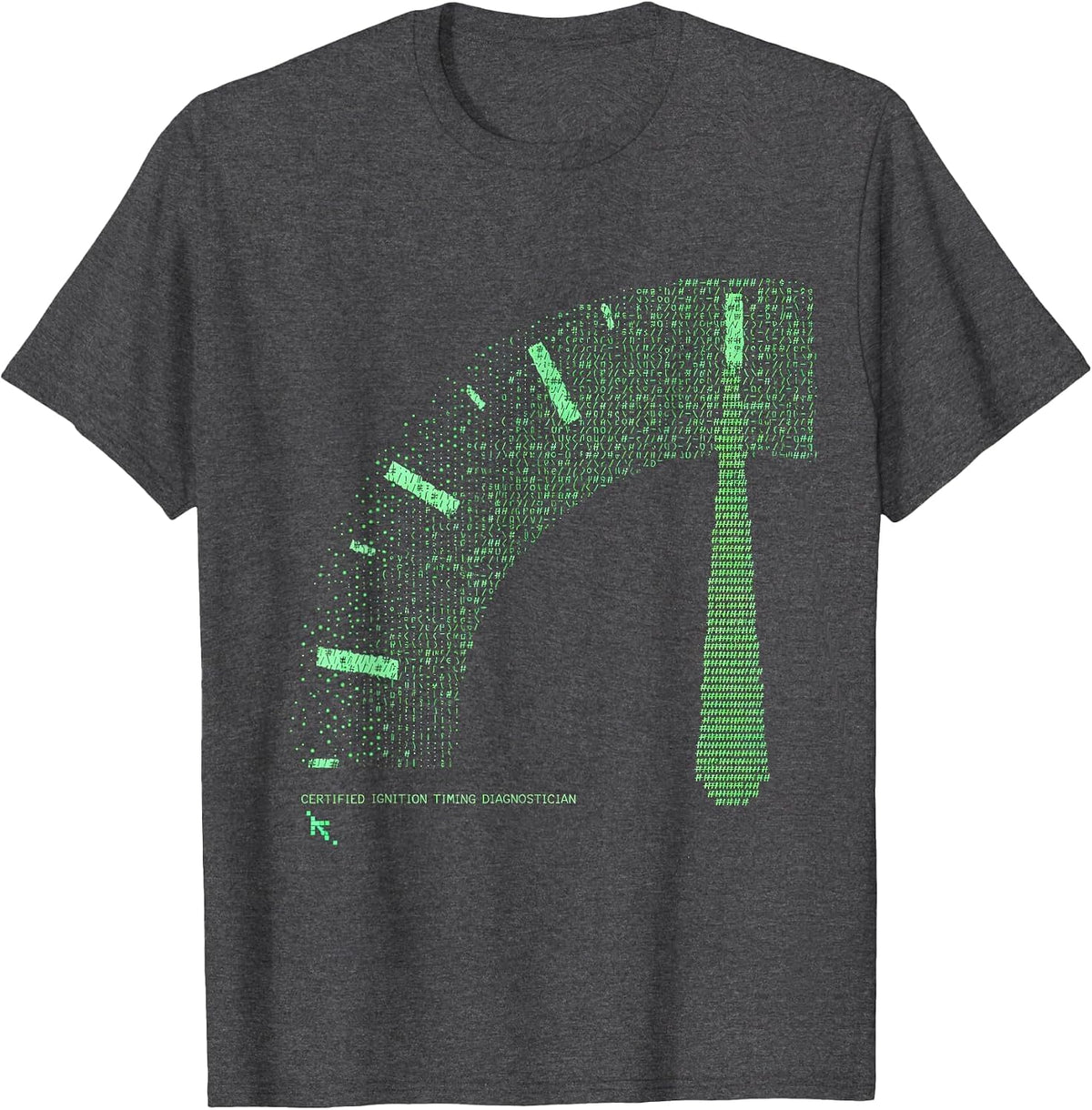 Certified Ignition Timing Diagnostician Funny Mechanic T-Shirt - Dark Heather Grey