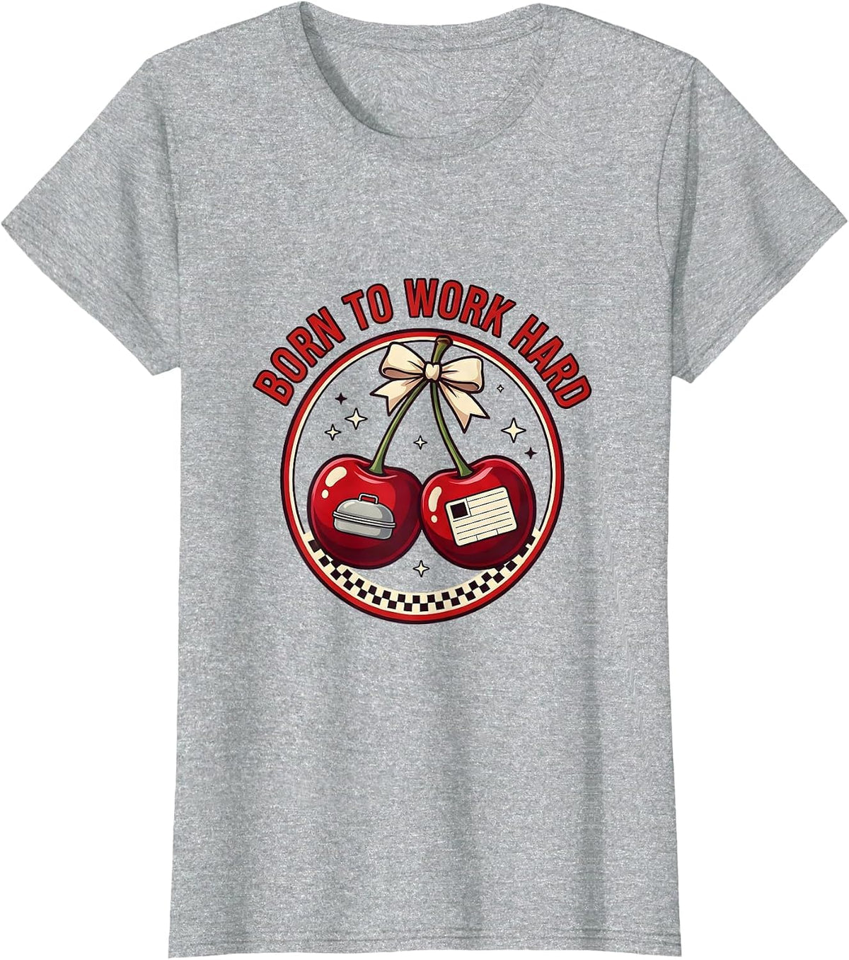 Punching In Since Day One Labor Day Design T-Shirt - Heather Grey