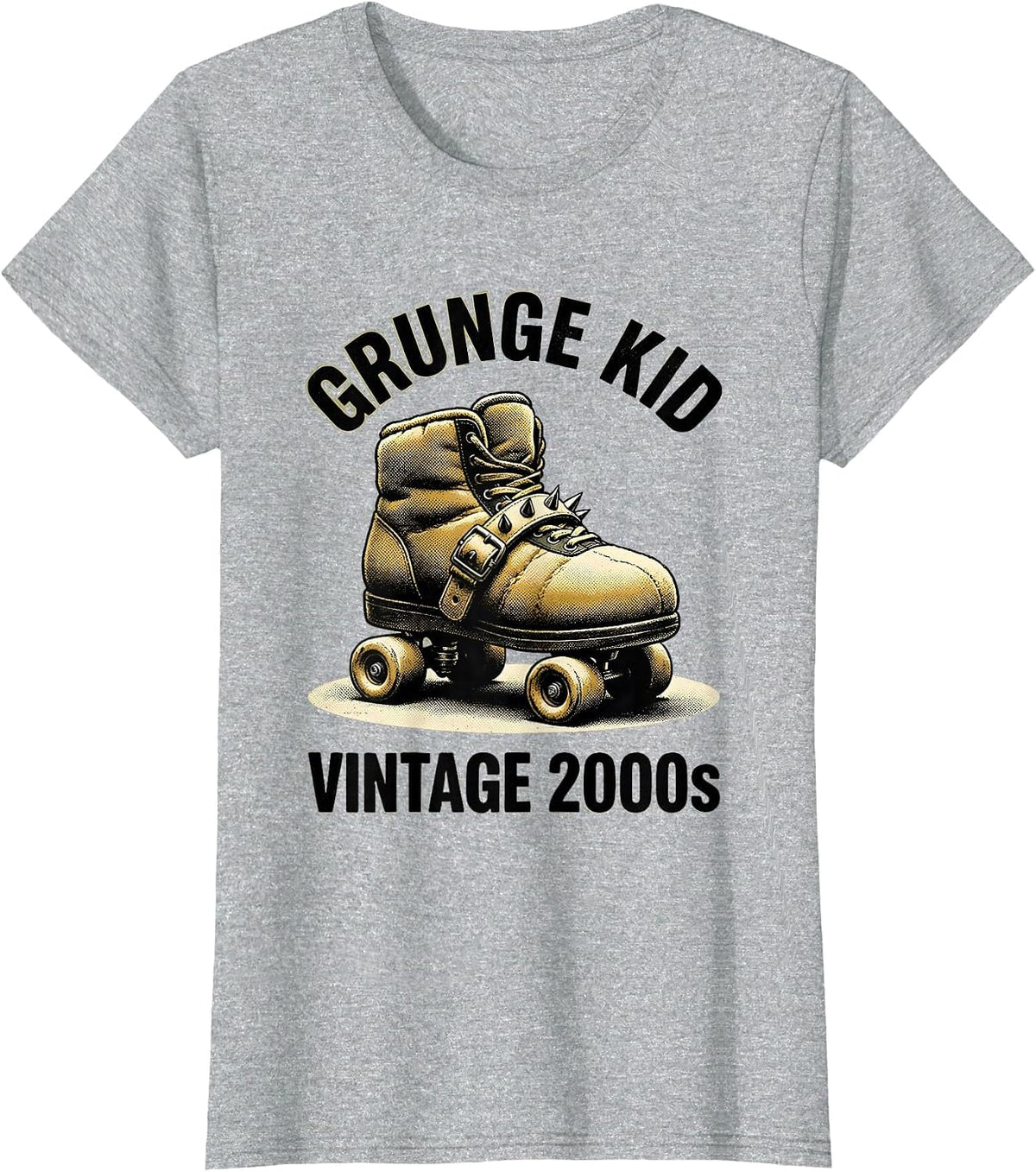 Grunge Kid Vintage 2000s Alt Grunge Y2K Streetwear T-Shirt - Heather Grey