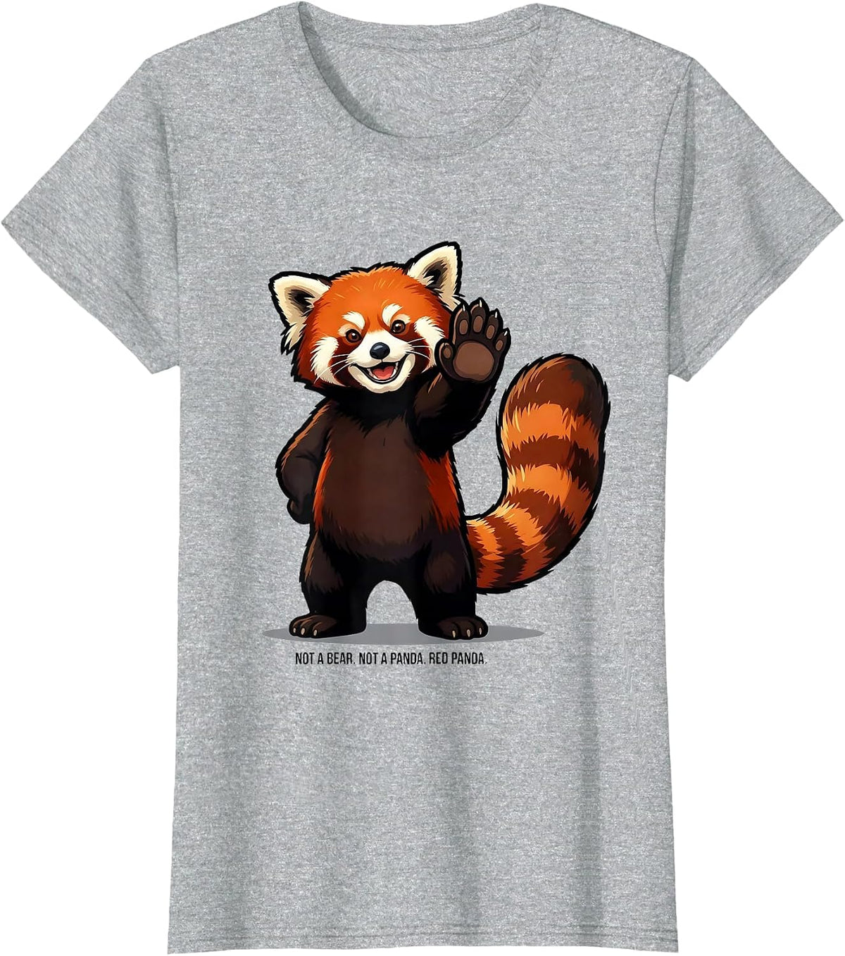 Not A Bear Not A Panda Red Panda Funny Animal Lover Gift T-Shirt - Heather Grey