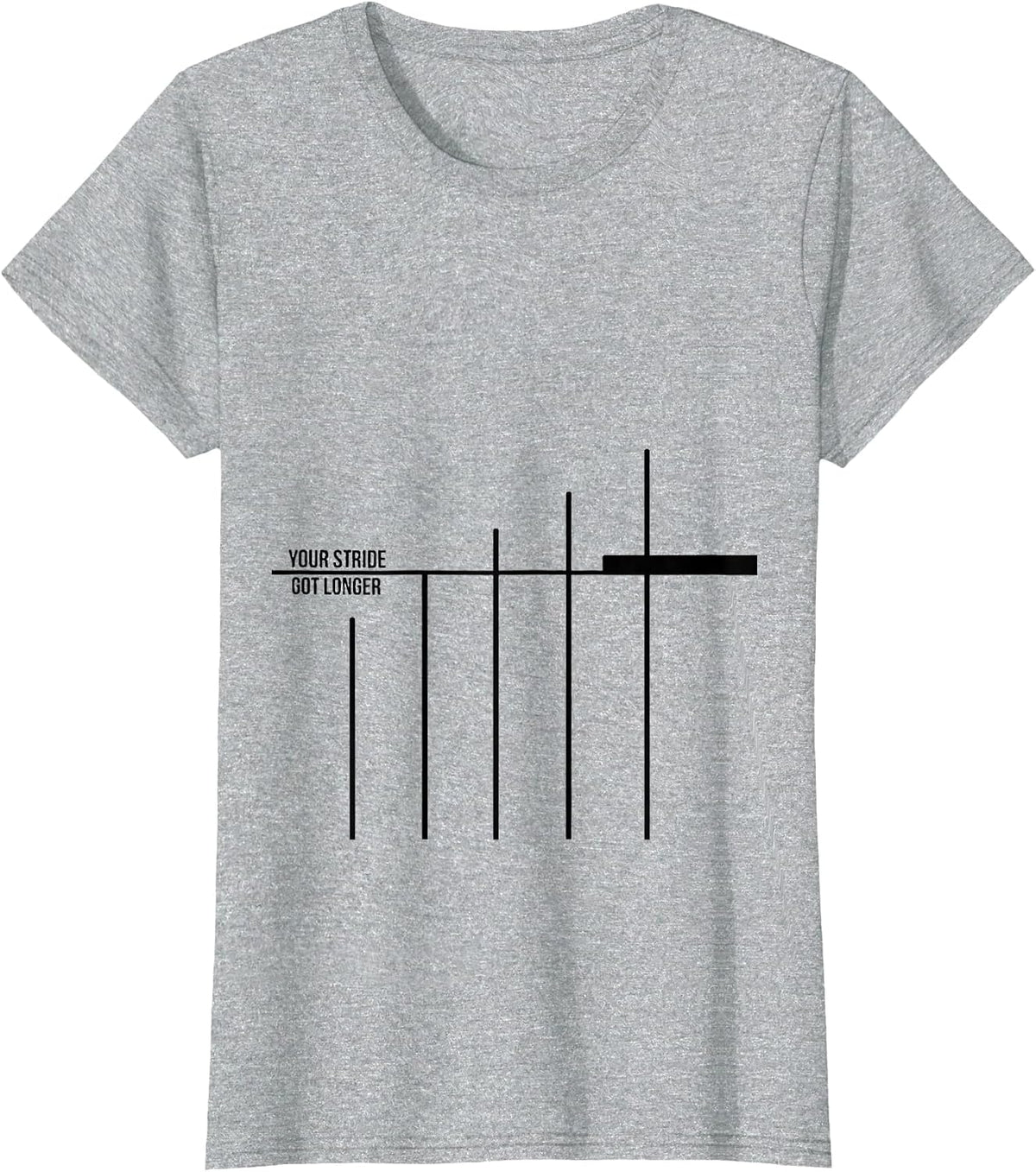 Women's Your Stride Got Longer Funny Physical Therapist PT Massage T-Shirt - Heather Grey