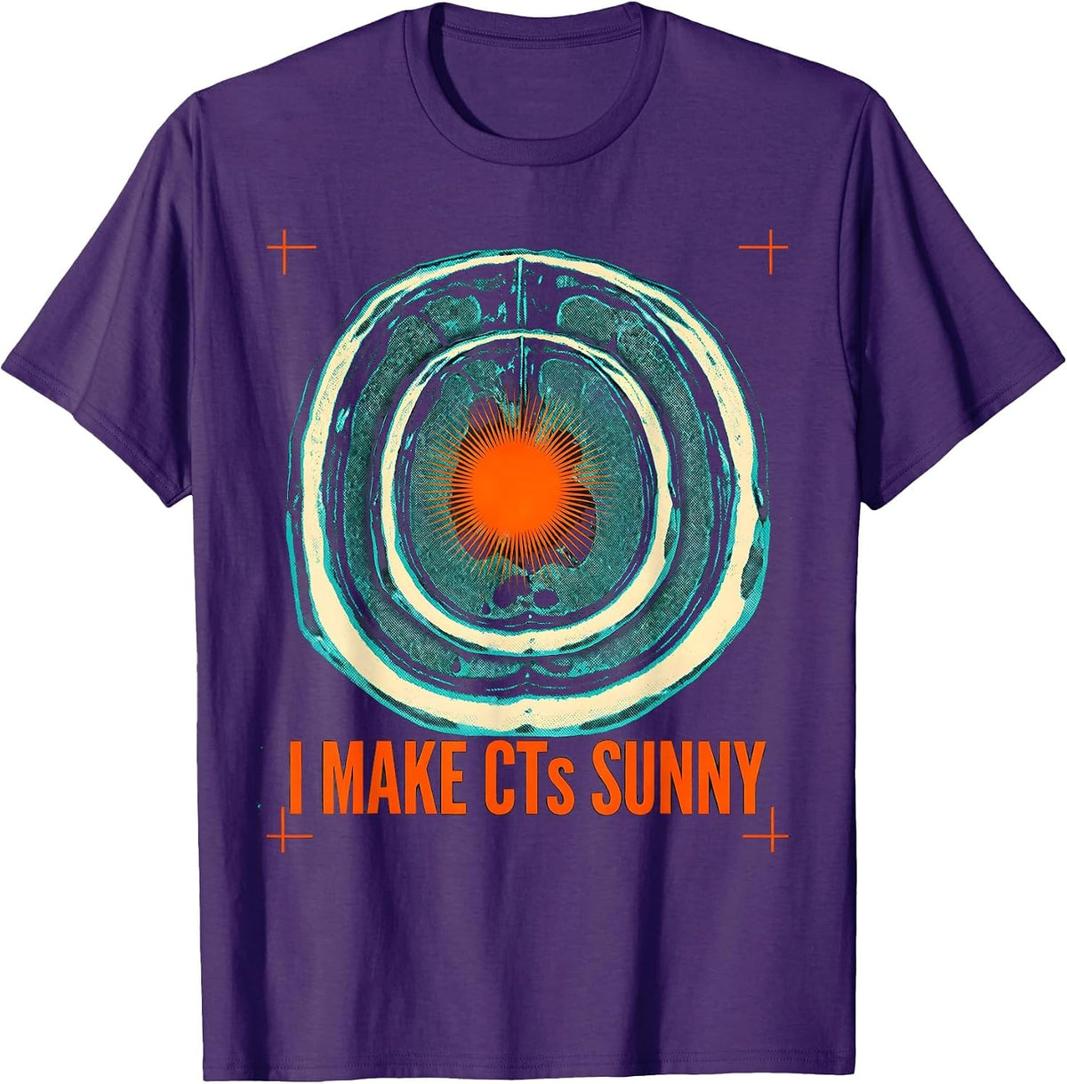 Men's I Make CTs Sunny Risograph Radiology Tech Gift T-Shirt - Purple