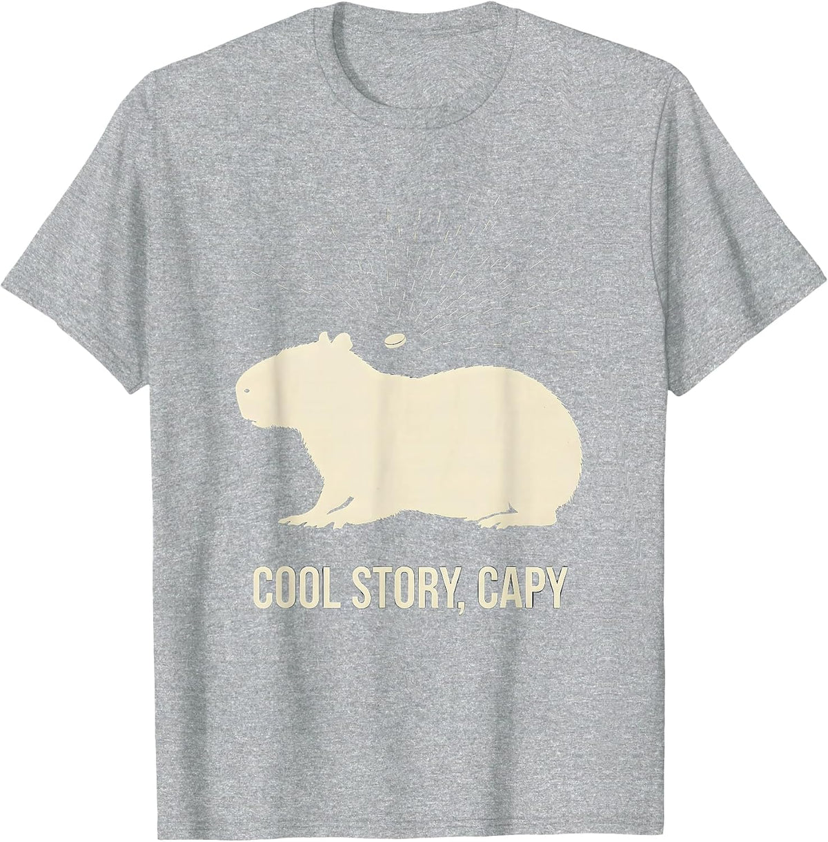 Men's Cool Story Capy Funny Capybara Animal Meme Humor T-Shirt - Heather Grey