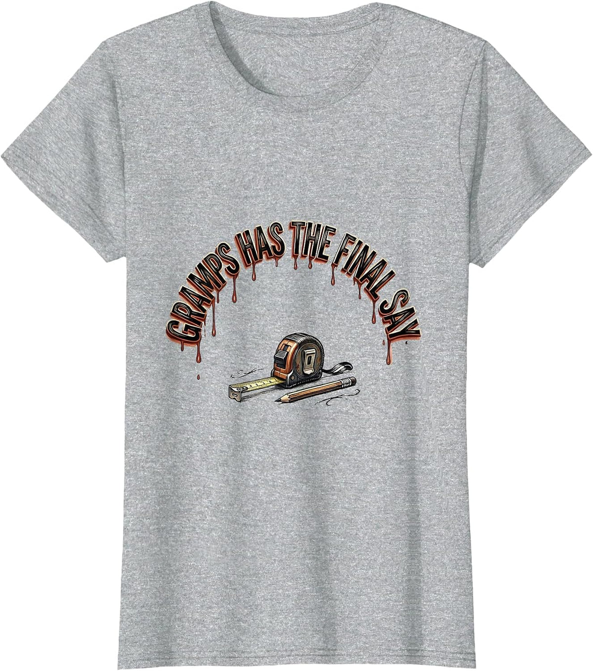 Women's Gramps Has The Final Say Funny Grandpa Gift Family Man Myth T-Shirt - Heather Grey