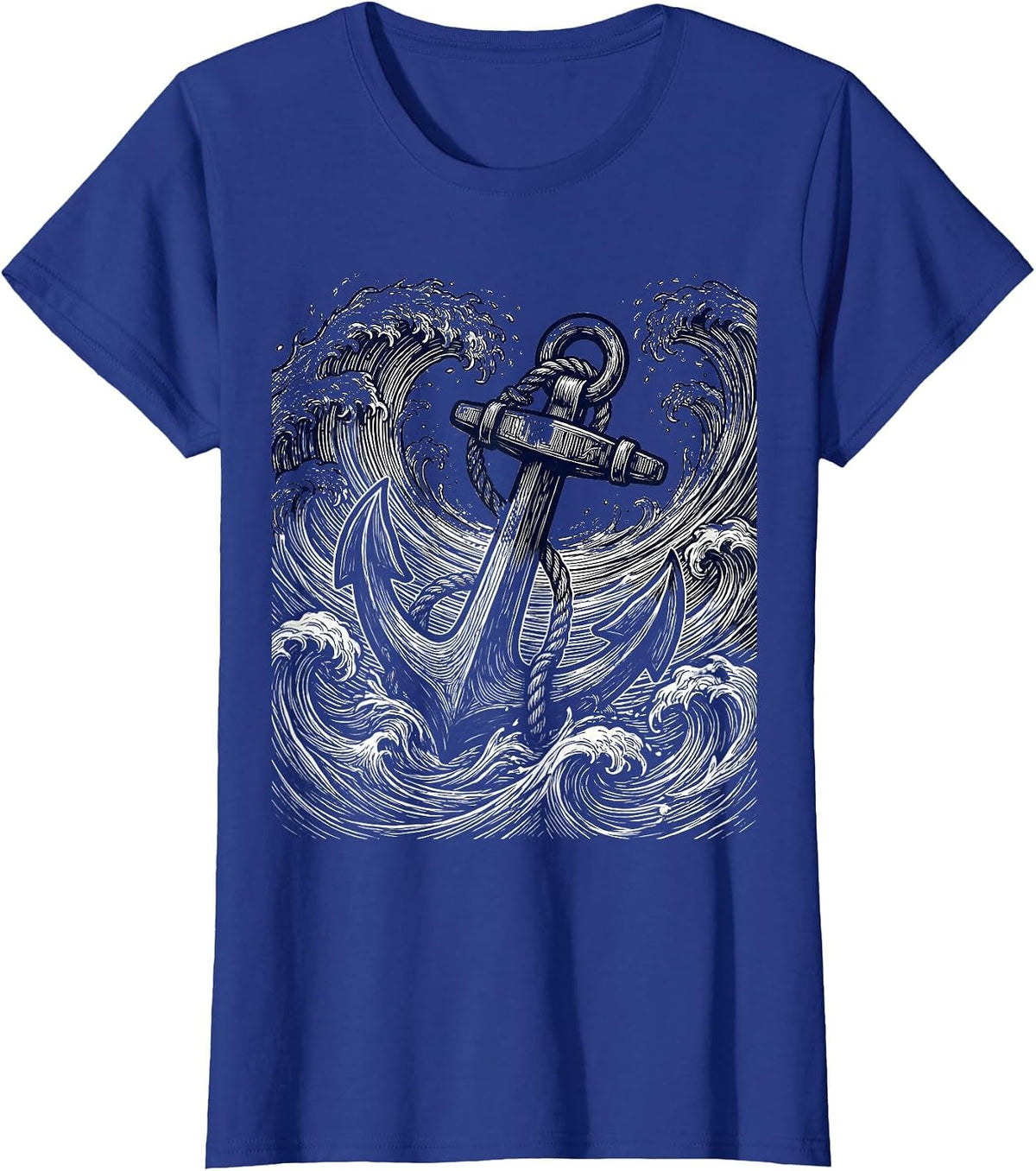 Women's Anchor in the Storm Suicide Prevention Awareness T-Shirt - Royal Blue