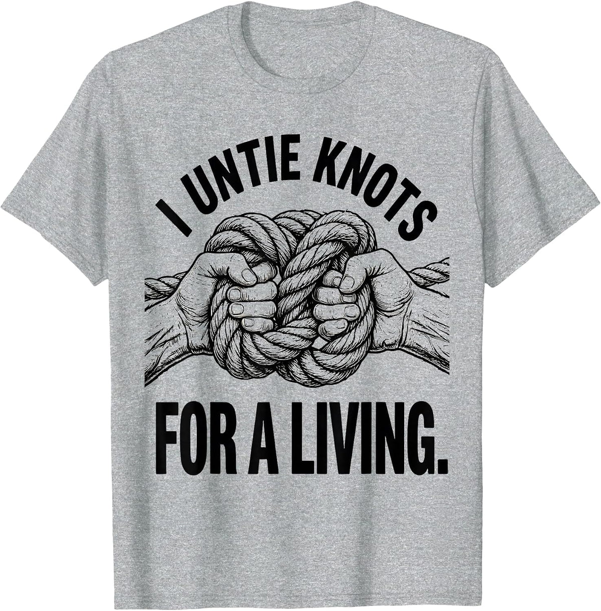 Men's I Untie Knots For A Living Funny Massage Therapist LMT Gift T-Shirt - Heather Grey