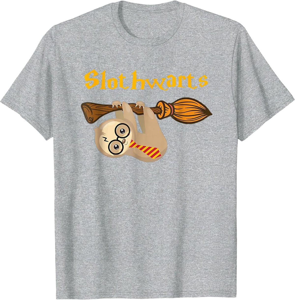 Harry Cute Sloth Slothwarts T-Shirt - Heather Grey