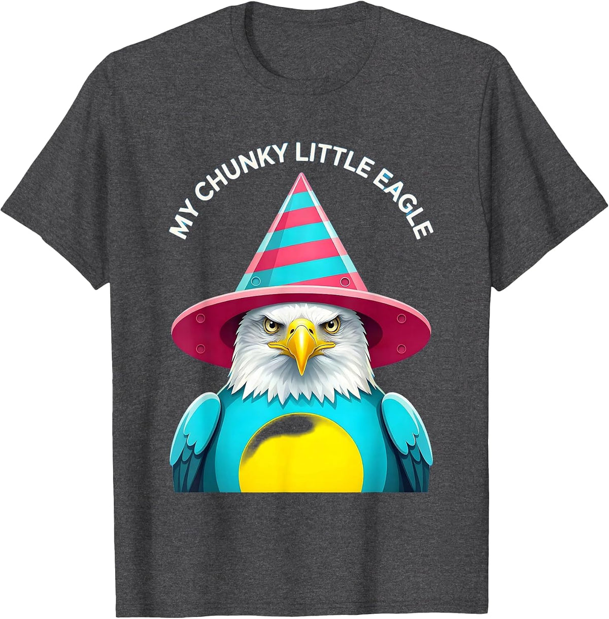 My Chunky Little Eagle Gummy Jelly Pop Eagle Lover Novelty T-Shirt - Dark Heather Grey