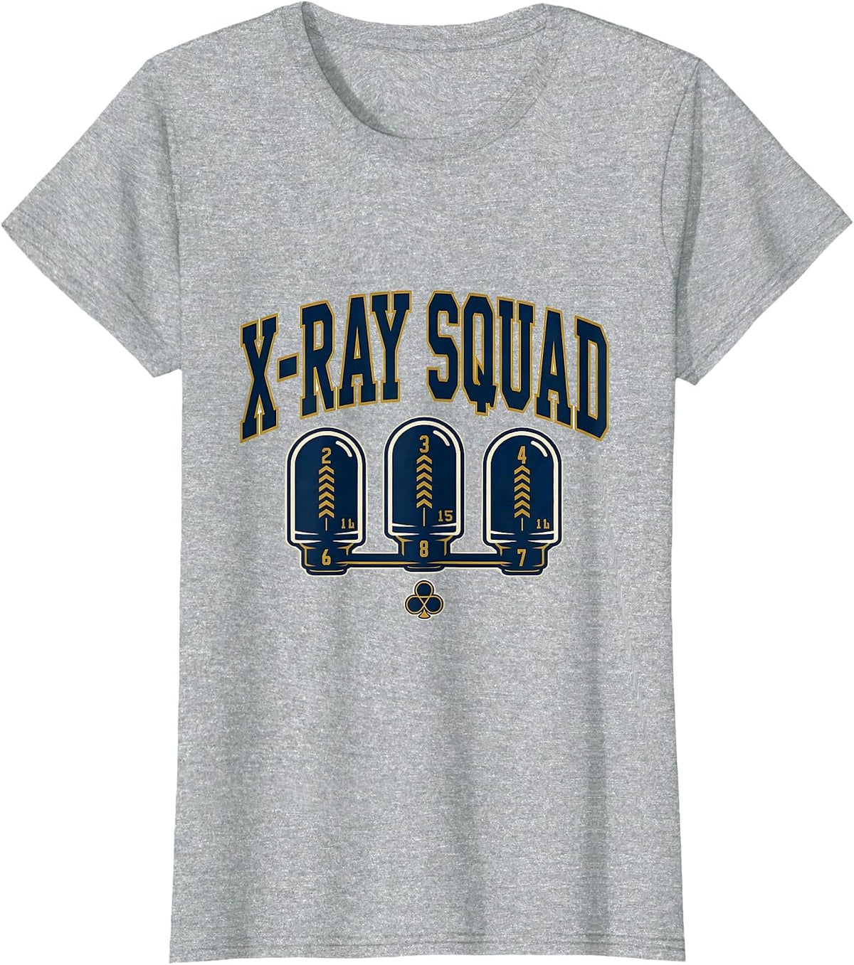 X-Ray Squad Sports Radiology Tech Rad Tech Crew T-Shirt - Heather Grey