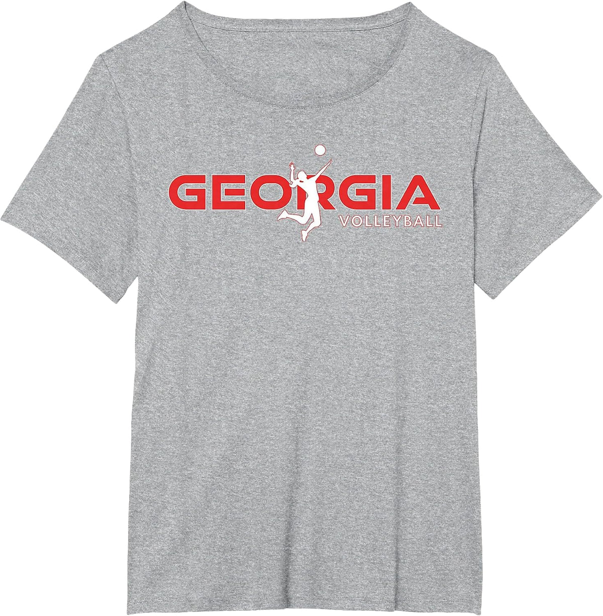Court Game GA Girls Team Atlanta Georgia Volleyball Player T-Shirt - Heather Grey