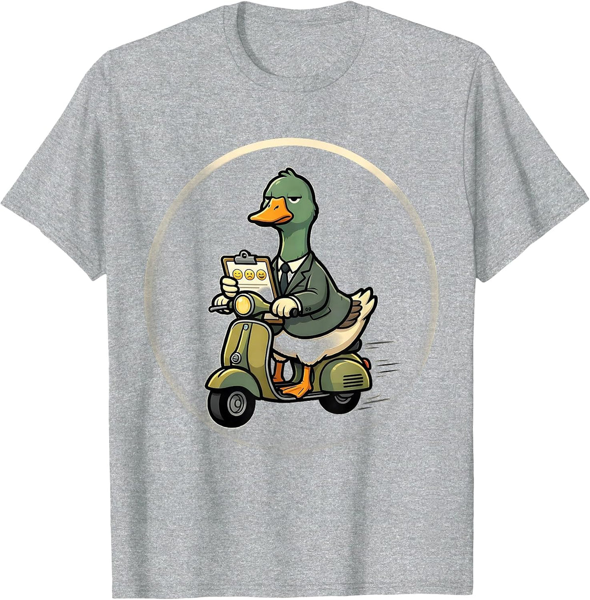 Men's Off To Regulate Emotions Funny Goose Scooter ABA Therapist T-Shirt - Heather Grey