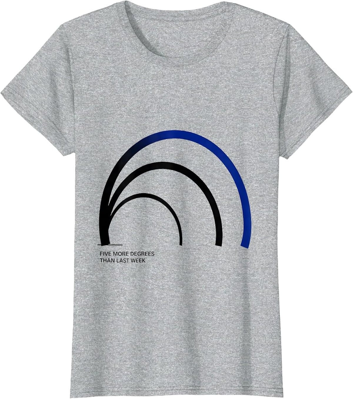 Women's Five More Degrees Than Last Week Funny Physical Therapist PT T-Shirt - Heather Grey