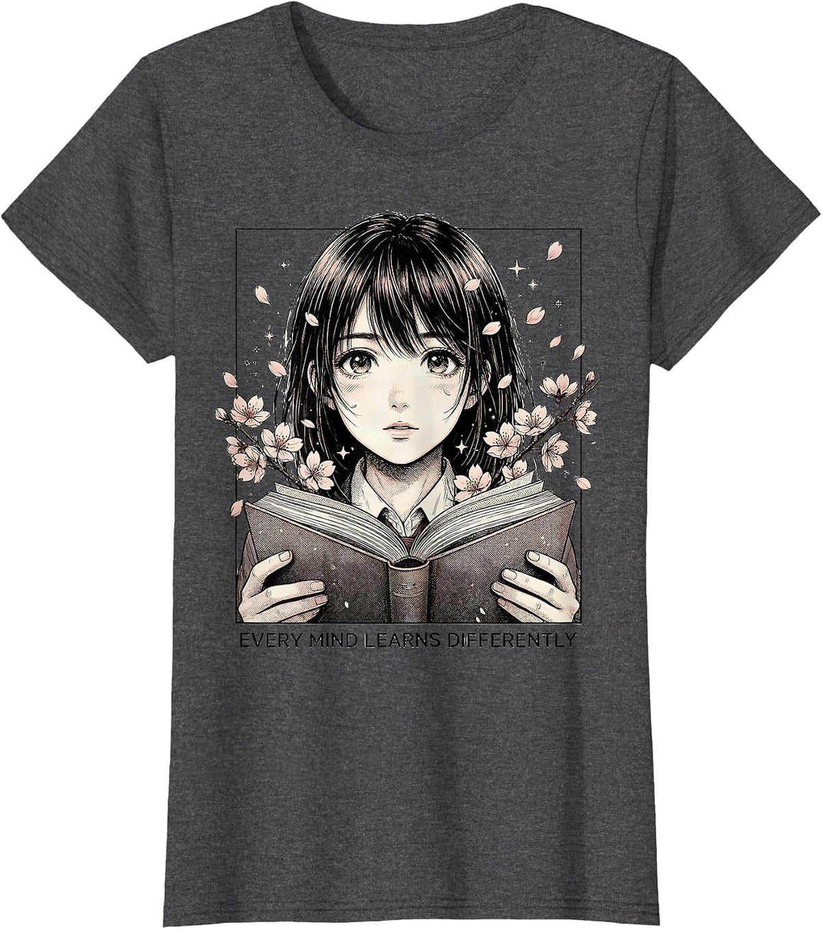 Women's Every Mind Learns Differently Special Education T-Shirt - Dark Heather Grey