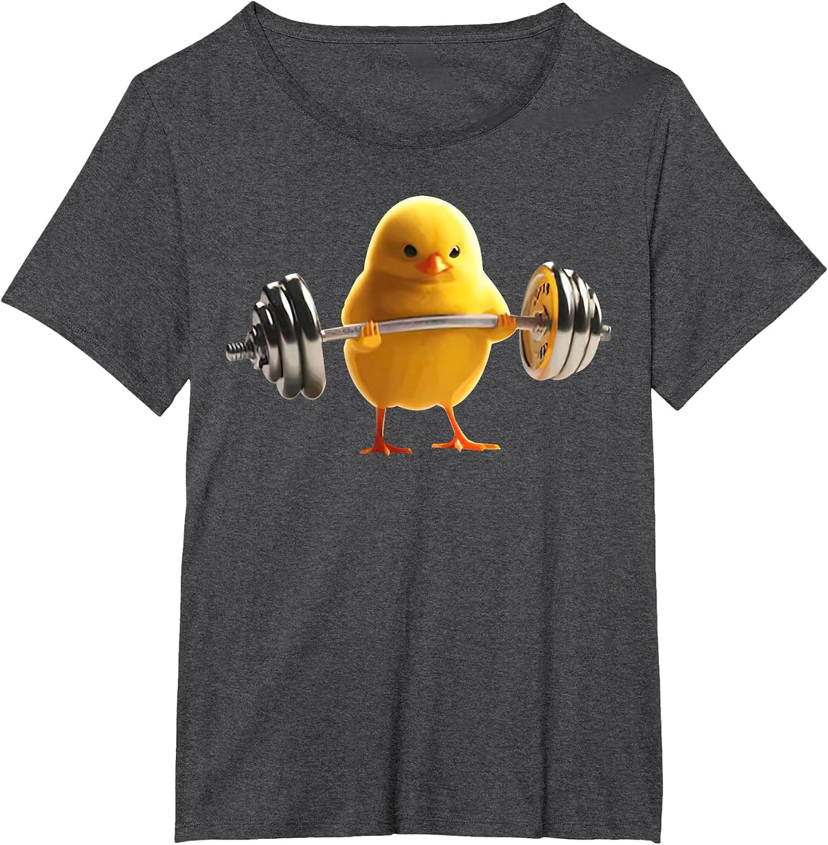 Weightlifting Chick Gym Bodybuilding Workout Fitness T-Shirt - Dark Heather Grey
