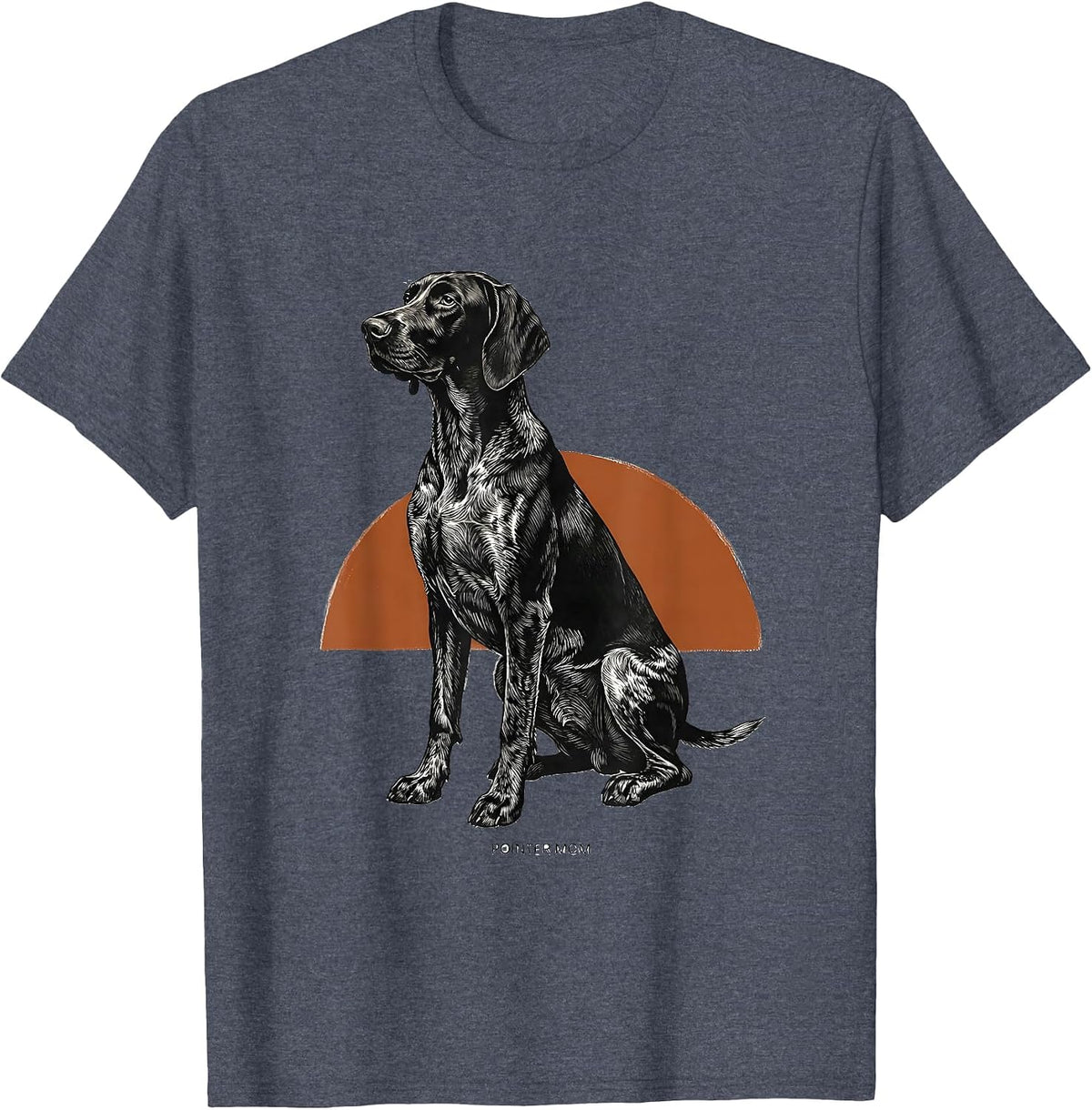 Pointer Mom Funny German Shorthaired Pointer Dog Lover Humor T-Shirt - Heather Blue