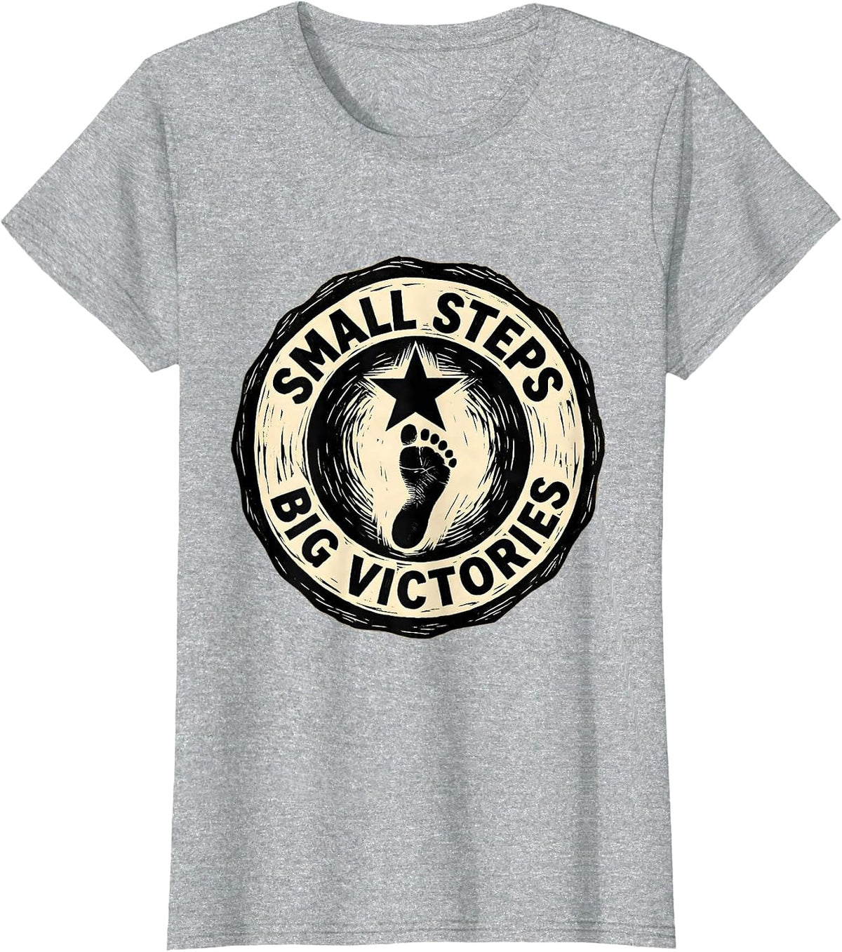 Small Steps Big Victories Special Education Design T-Shirt - Heather Grey