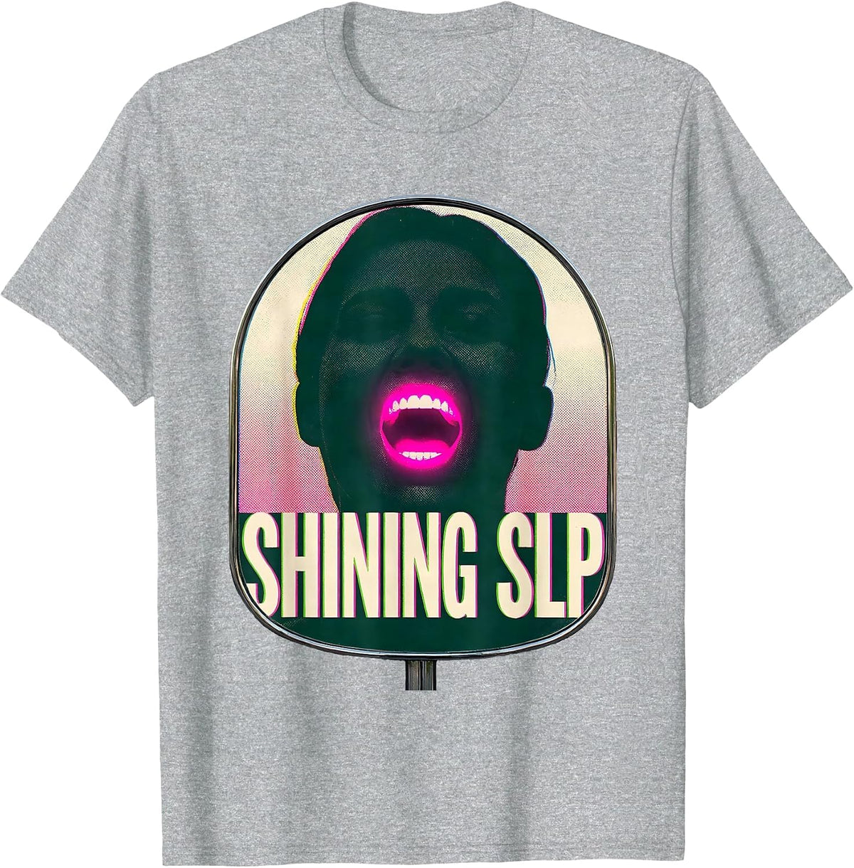 Men's Shining SLP Retro Speech Language Pathologist Therapist T-Shirt - Heather Grey