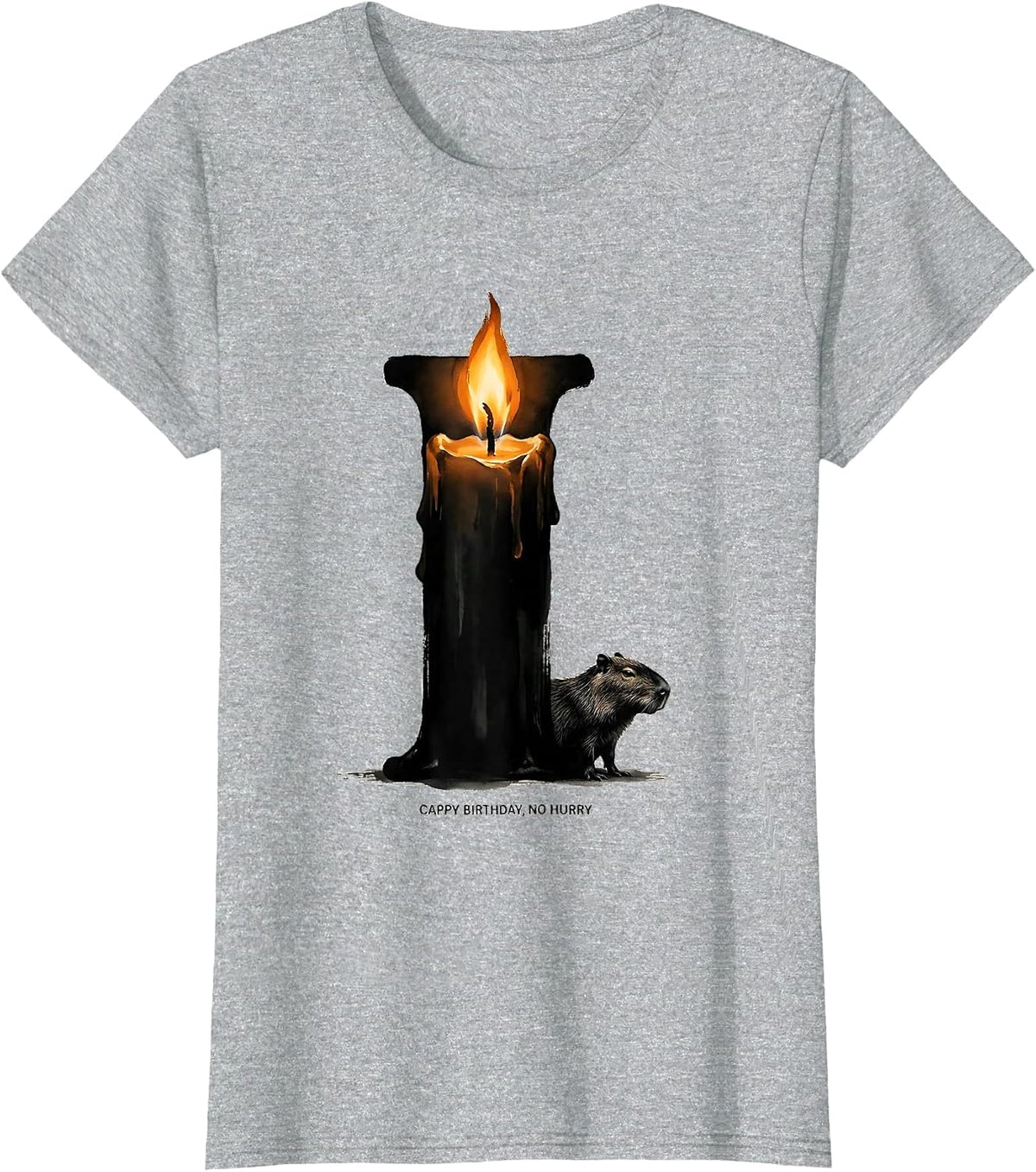 Women's Cappy Birthday No Hurry Cute Capybara Birthday Animal Lover T-Shirt - Heather Grey