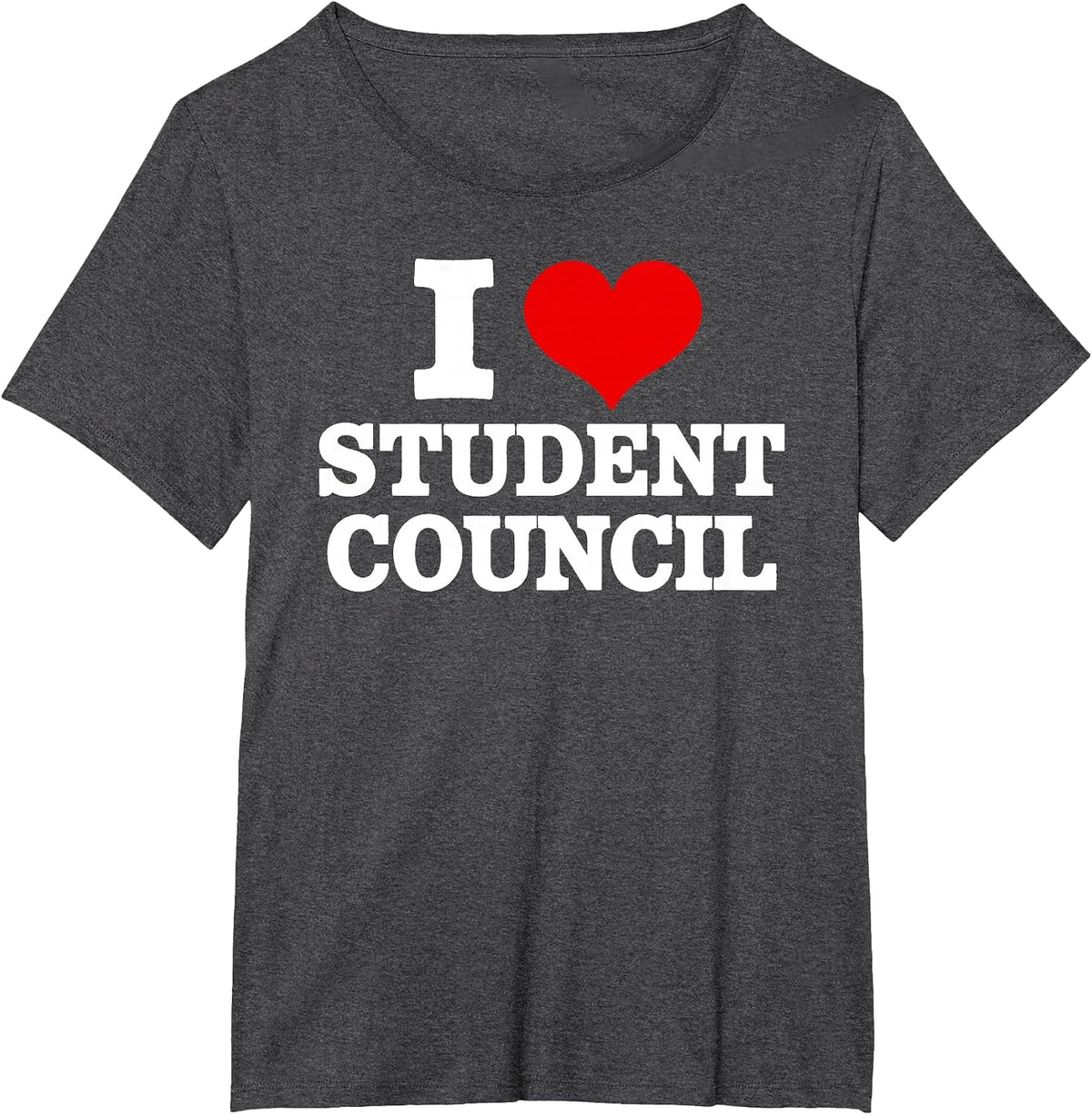 I Love Student Council Student Teacher T-Shirt - Dark Heather Grey