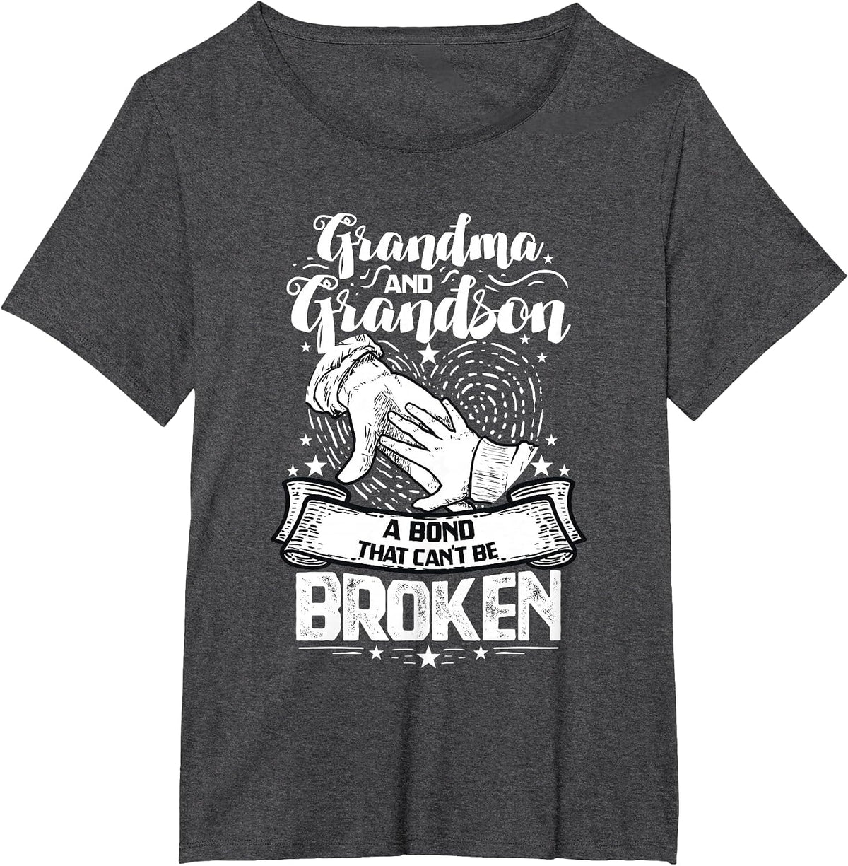 Grandma and Grandson A Bond that Can't Be Broken T-Shirt - Dark Heather Grey