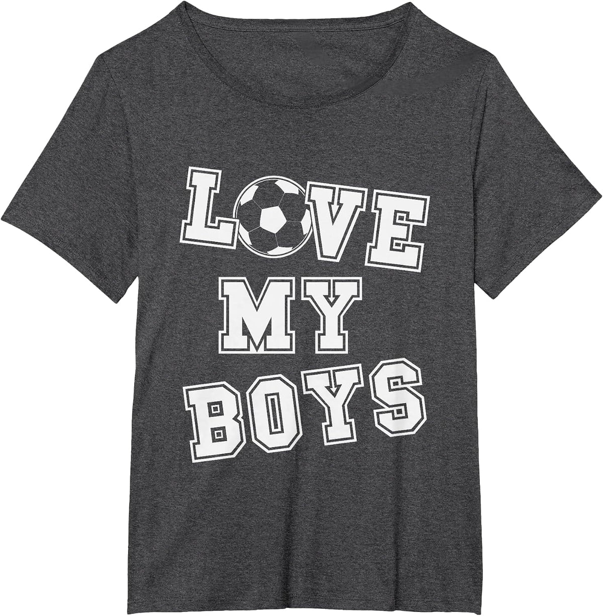 Retro Love My Boys Soccer dad and Soccer mom T-Shirt - Dark Heather Grey