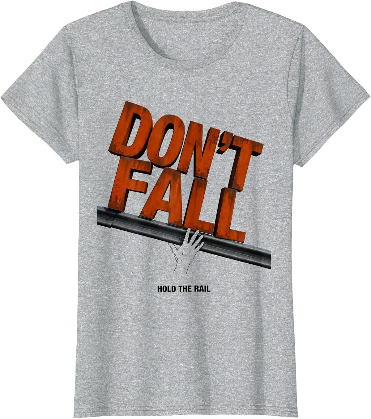 Don't Fall — Hold the Rail Funny Nurse Physical Therapy PT T-Shirt - Heather Grey