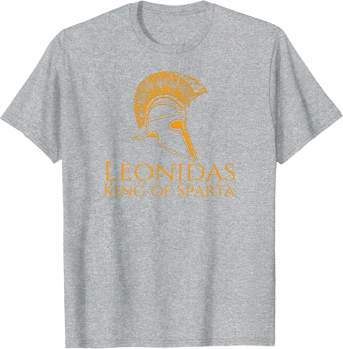 Ancient Greece T-Shirt - Leonidas King of Sparta T-Shirt - Heather Grey