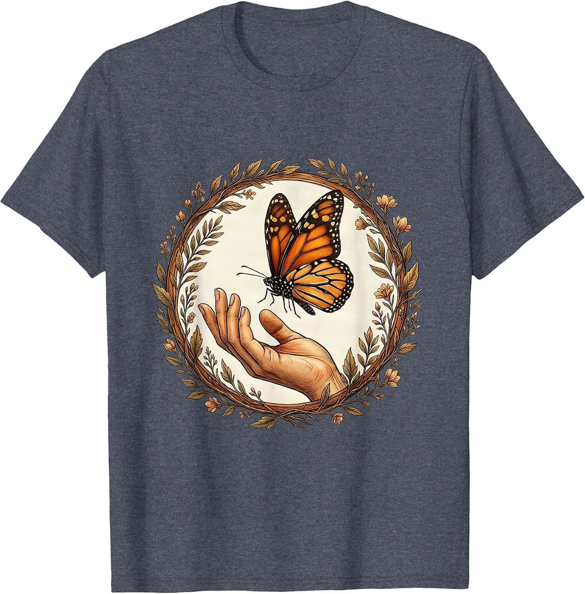 Dear Person Behind Me Butterfly Release Design T-Shirt - Heather Blue