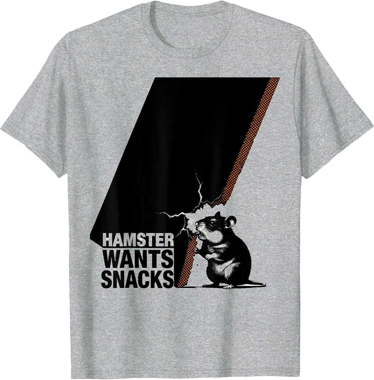 Men's Hamster Wants Snacks Funny Hamster Lover Pet Owner Humor T-Shirt - Heather Grey