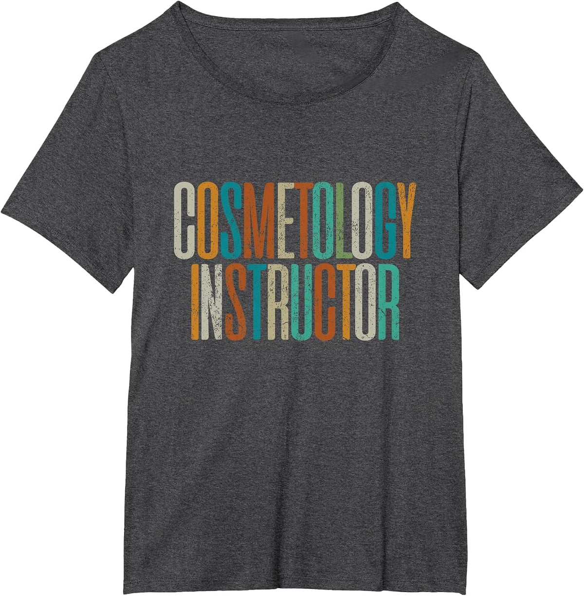 Vintage Cosmetology Instructor T-Shirt - Dark Heather Grey