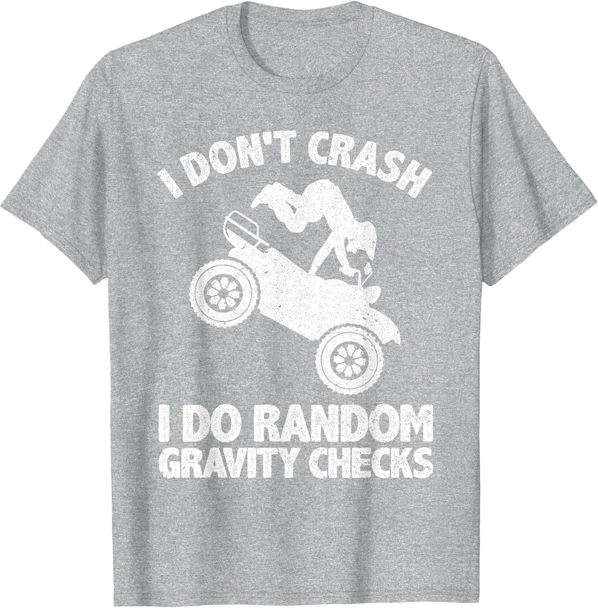 Cool ATV for Men Women 4 Wheeler Quad Racing Offroad Biking T-Shirt - Heather Grey